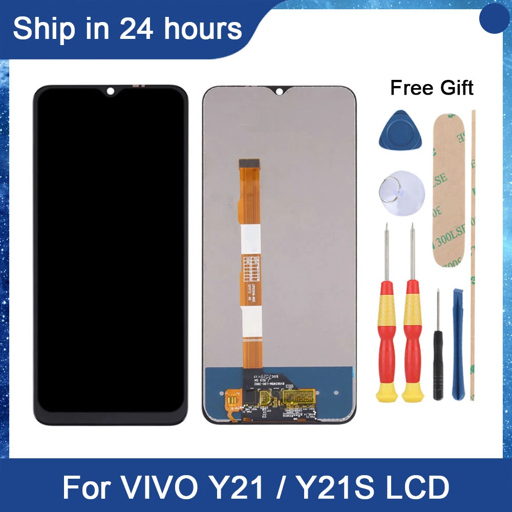 AiNiCole 6.51'' For VIVO Y21S V2110 LCD Display Touch Screen Digitizer Assembly VIVO Y21 V2111 LCD Screen Replacement With Frame