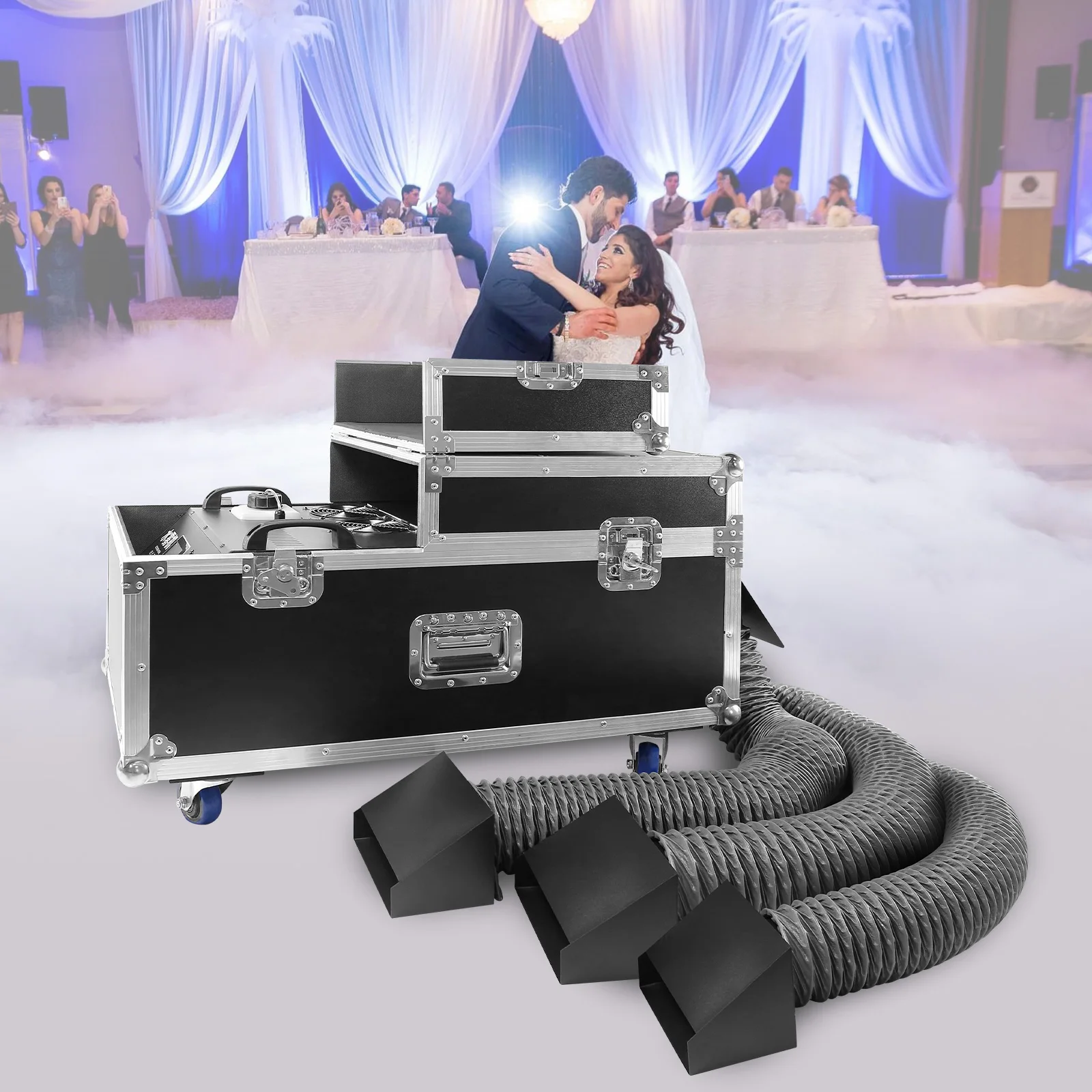 Electric Power Water-Based Smoke Machine Manual &Control Aluminium Low Fog Without Dry Ice