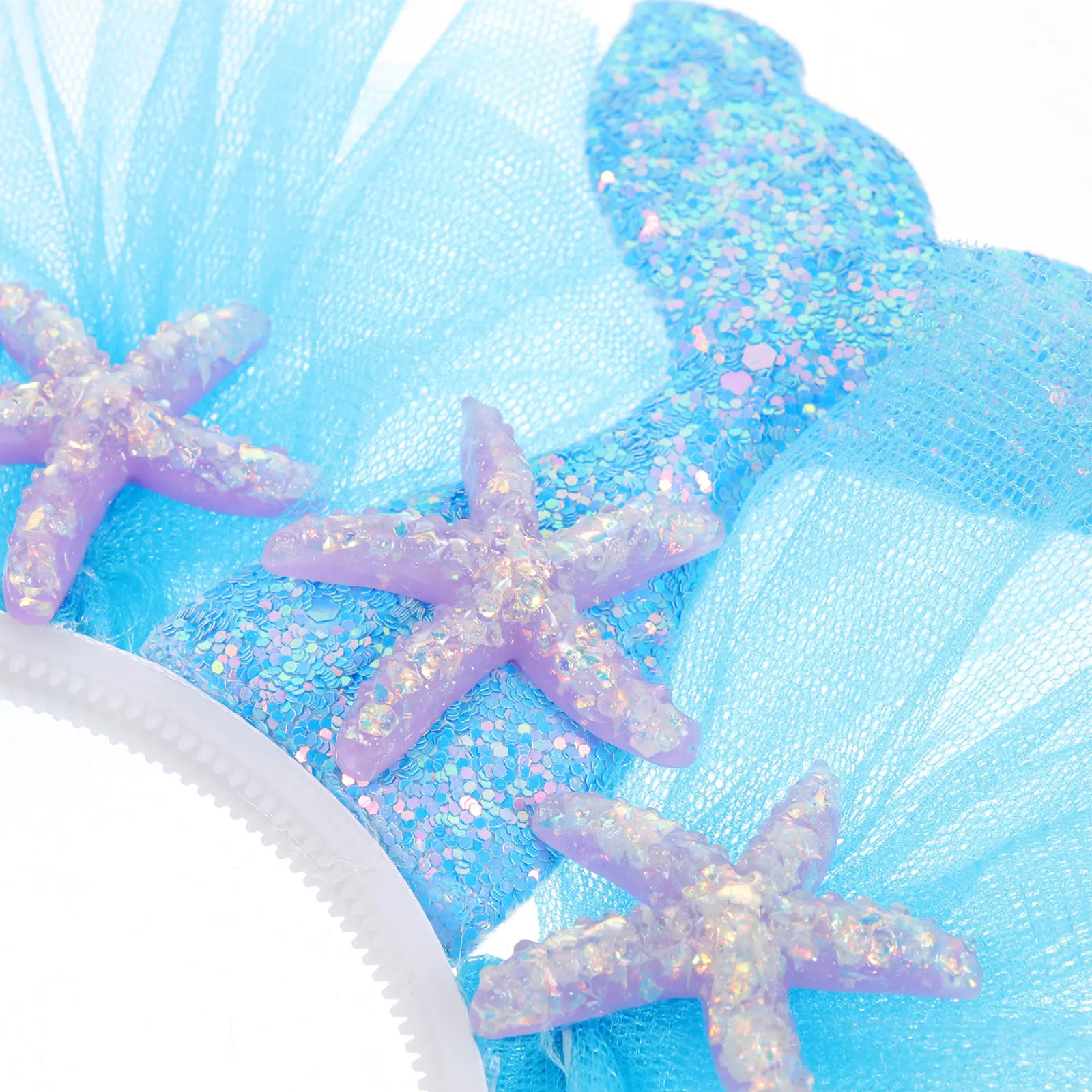 2pcs Colorful Pearl Mermaid Shell Hairband for Halloween Party Costume & Festival Hair Accessories