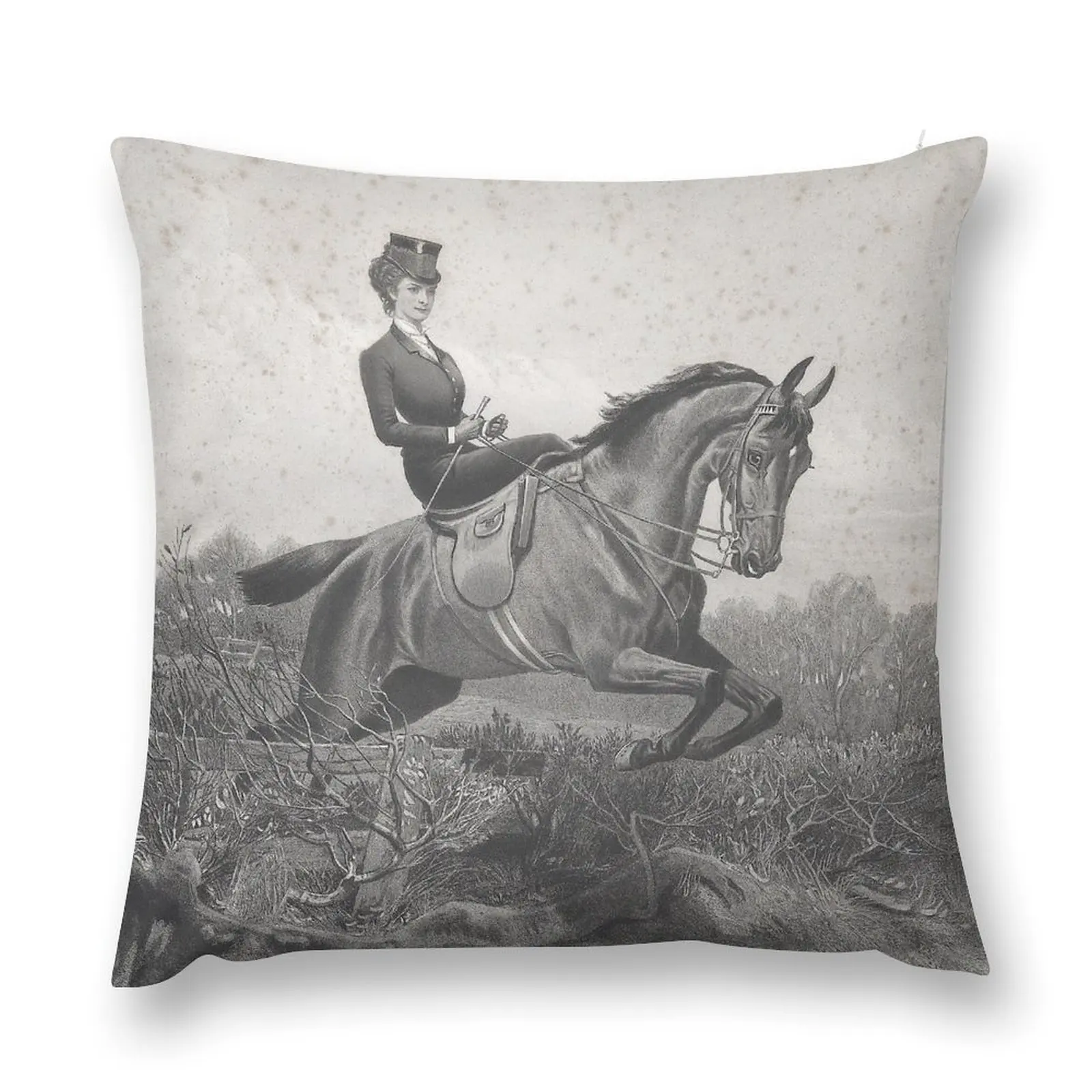 Empress Elisabeth of Austria on horse – Sisi Sissi Throw Pillow pillow cover christmas luxury sofa pillows Cushion Cover pillow