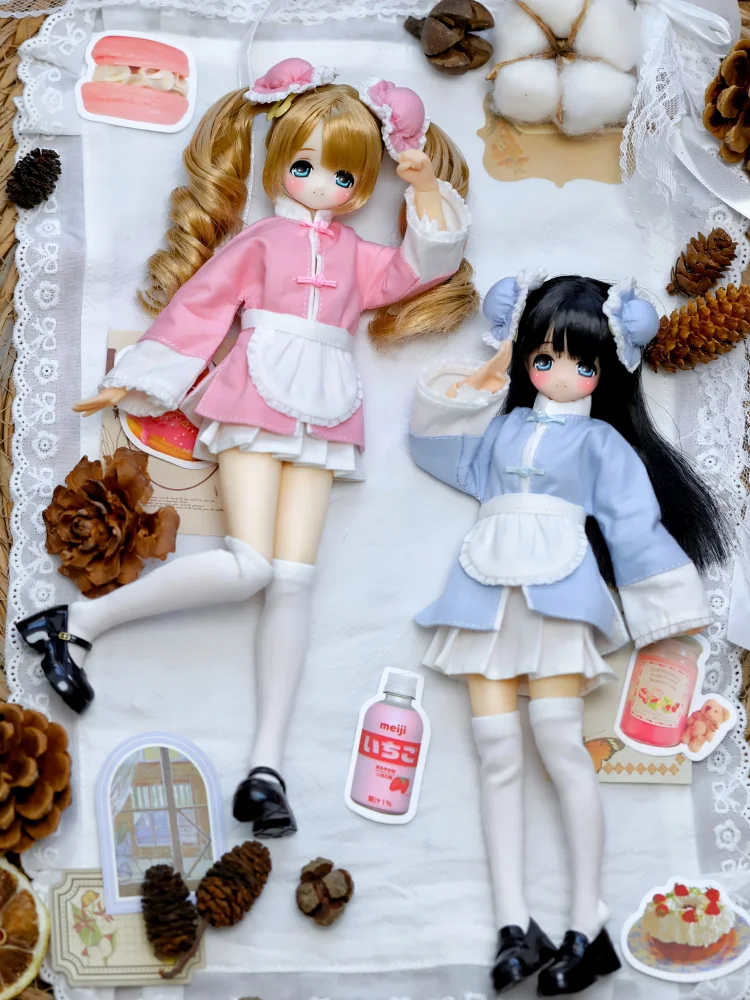 

Doll Clothes For OB24 Azone Doll Accessories Sweet Pink Blue Black Set Doll Dress Up Gift Diy Clothes(Only Clothes No Doll)