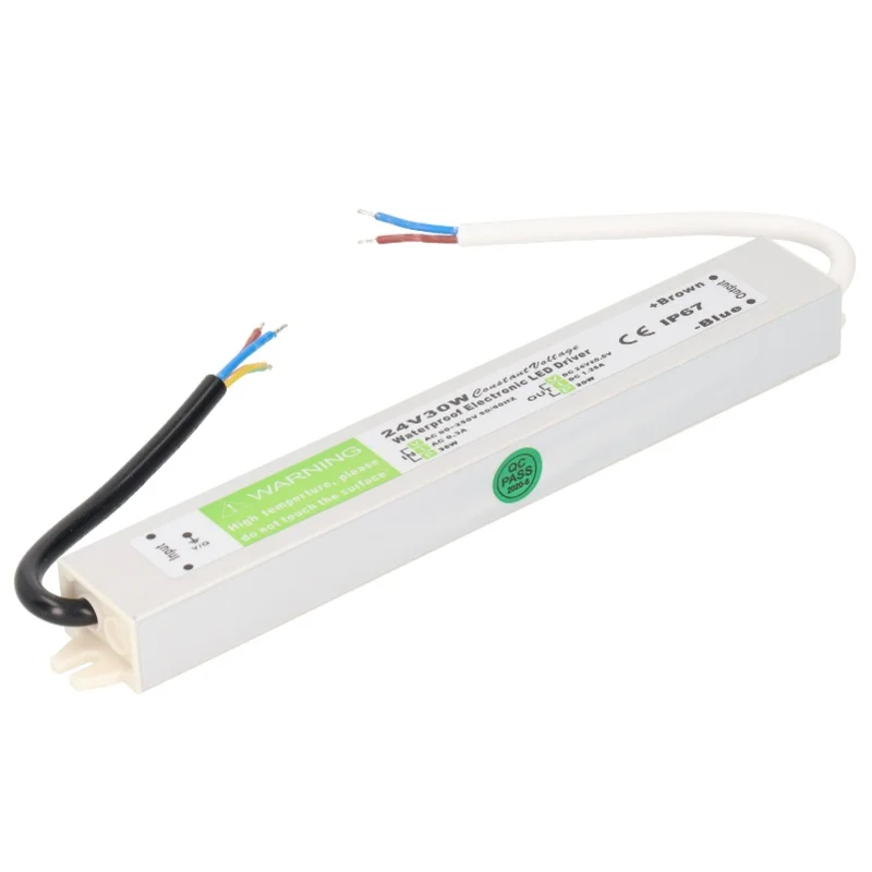 30W AC90-250V  Waterproof Power Supply Transformer Adapter Thin LED Power Supply Driver