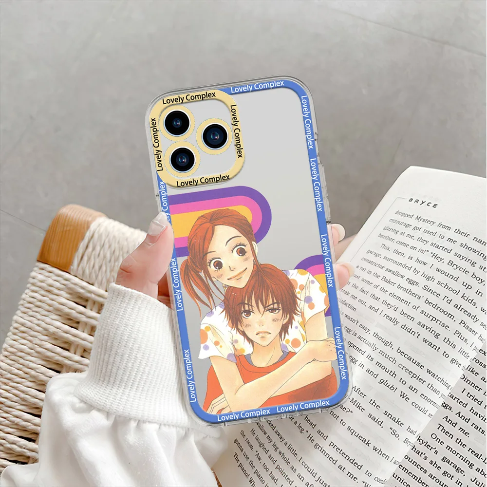 Bilibili Cartoon Lovely Complex Phone Case for iPhone 12 11 13 14 15 16 Max Pro Plus Transparent Bezel Shell