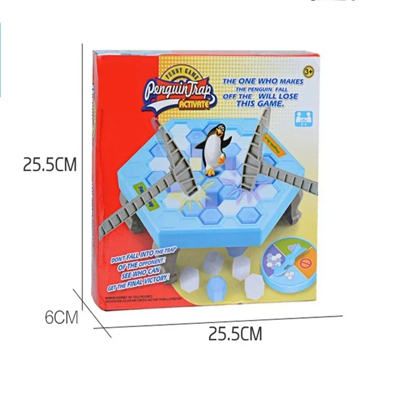 HOT! Mini Penguin Trap Parent-child Interactive Entertainment Indoor Board Game Toys for Kid Family Break Ice Block Save Penguin