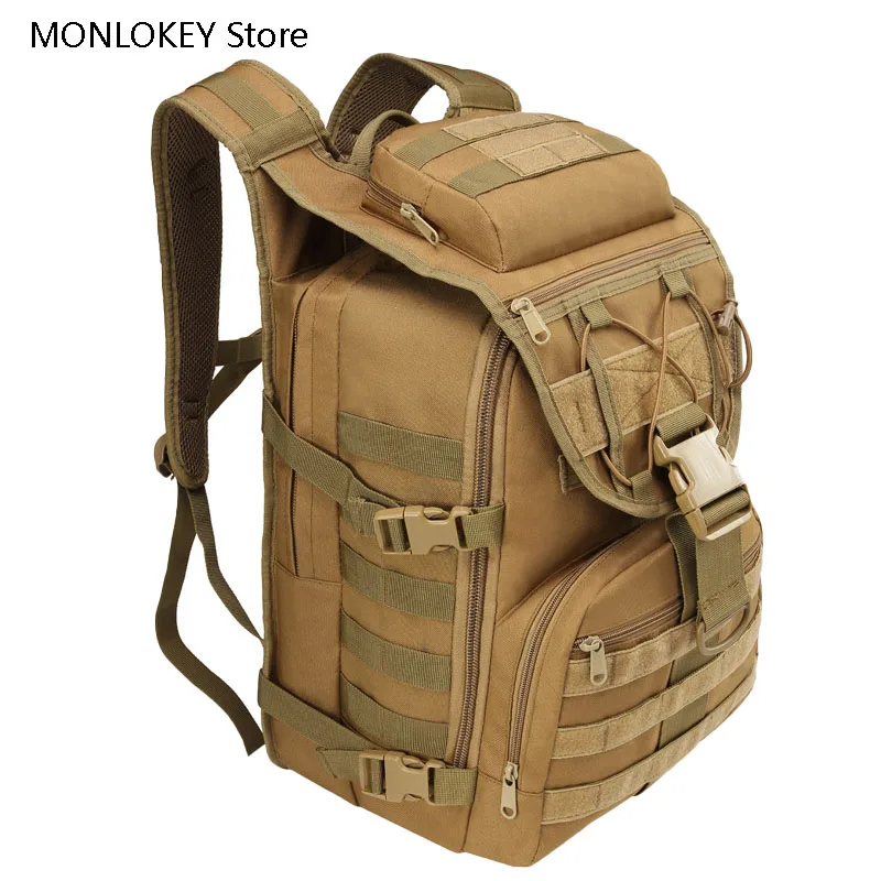 Waterproof Outdoor Climbing Backpack for Men Camouflage Fashion Travel Tactical Hiking Backpack Fishing Bag Camping Equipment