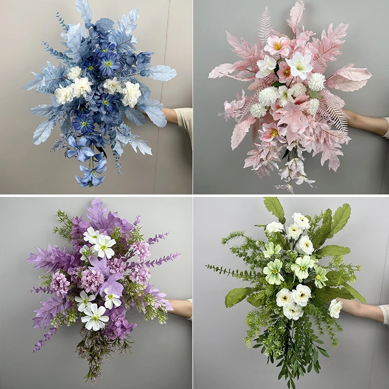 

Artificial Wedding Flowers Decoration Hanging Floral Arrangement For Arch Background Wall Engagement Party Ceremony Props