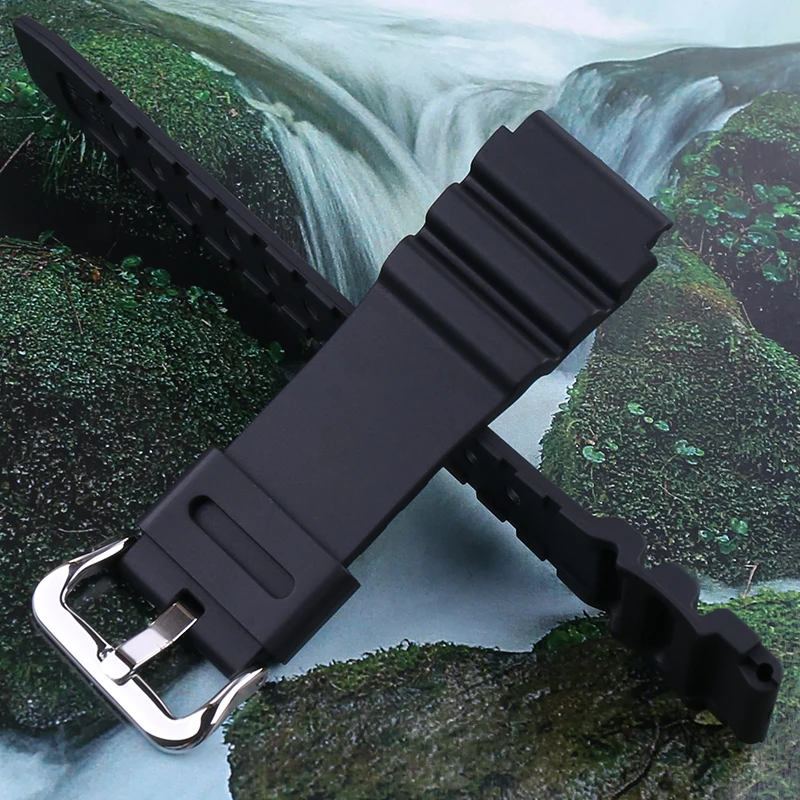 Rubber Watch Band Compatible with Casio Swordfish MDV-106 107 MTP-VD01 Submariner Ocean Heart sport wristband watch chain 22mm