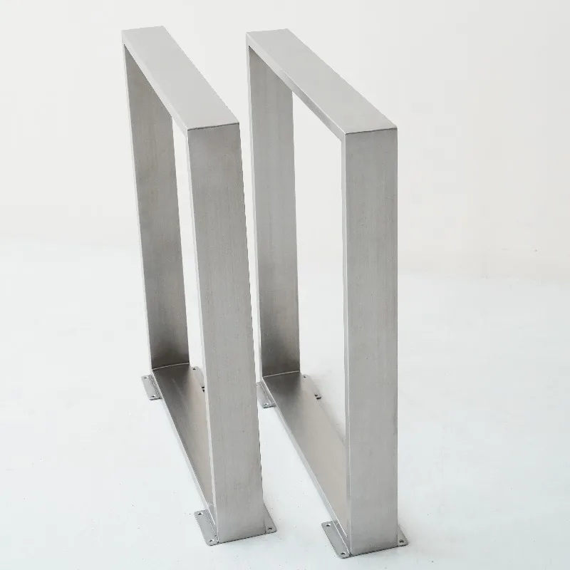 Simple Stainless Steel Furniture Parts Heavy Duty Metal Support for Wooden Board Desk Office Dining Bar Base Home Furniture Legs
