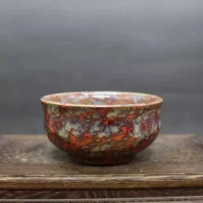 

Qing Kangxi Kiln Flower-changing Glaze Bowl Fine Handmade Antique Handicraft Porcelain