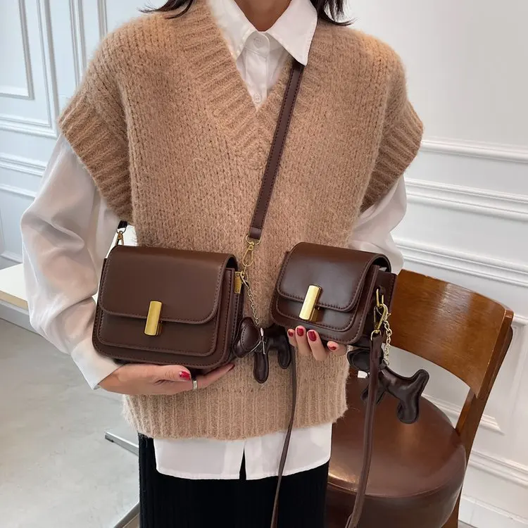 Popular Small Square Bag Versatile Fashion Crossbody Bag Women's 2024 New Texture Fashion Commuting Shoulder Bag