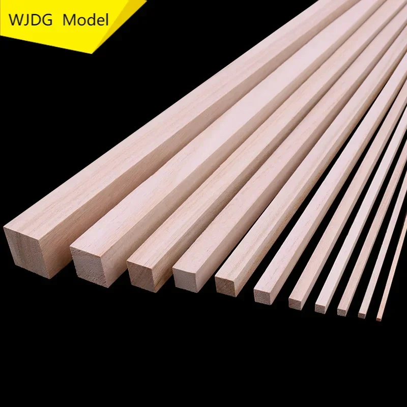 10PCS/4PCS/2pcs DIY handmade model to make cabin materials airplane model, solid wood square wood rod, various sizes length 25cm