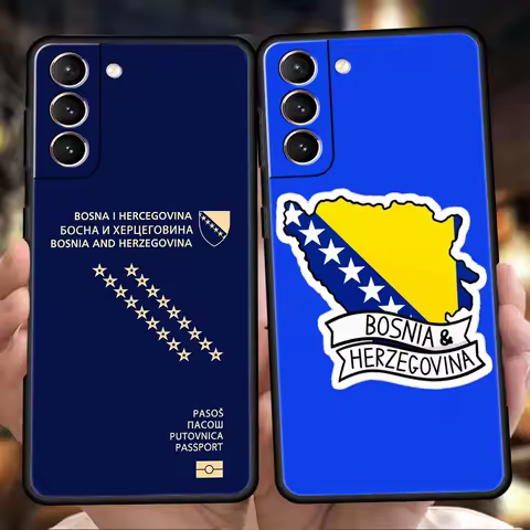 Bosnia and Herzegovina Passport Phone Case For Samsung Galaxy S25 Edge S24 S23 S22 Ultra S20 S21 FE 5G S10 S9 Plus S10E Cover