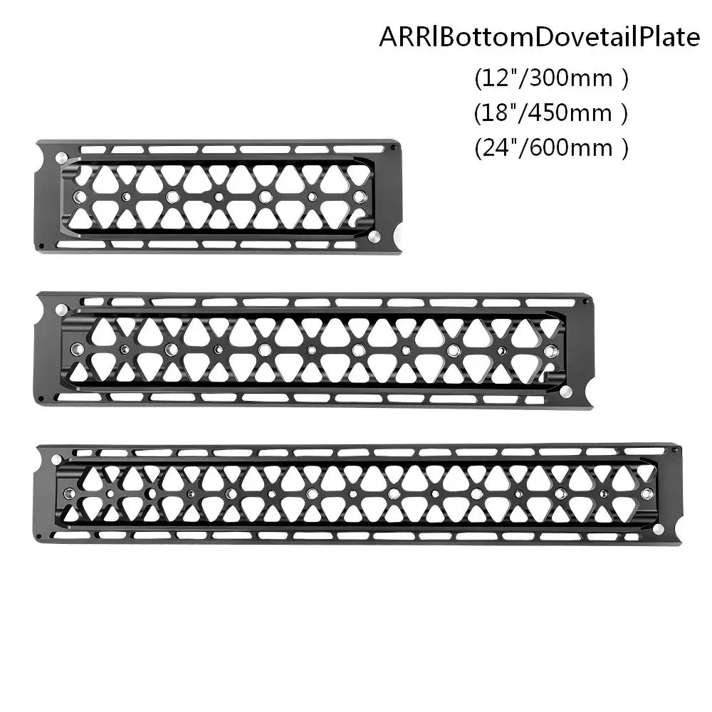 KUANJIE YTP123 ARRl Untere Schwalbenschwanzplatte mit 3/8-Zoll- und 1/4-Zoll-Schraubenlöchern, geeignet für ARRI RED, usw. – Detail 2