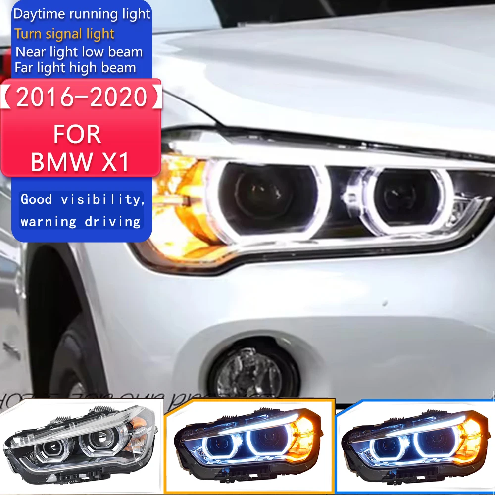 

Car Styling Head Lamp for BMW X1 Headlights 2016-2020 F48 F49 All LED Headlight Lens DRL Angel Eye Automotive Accessories