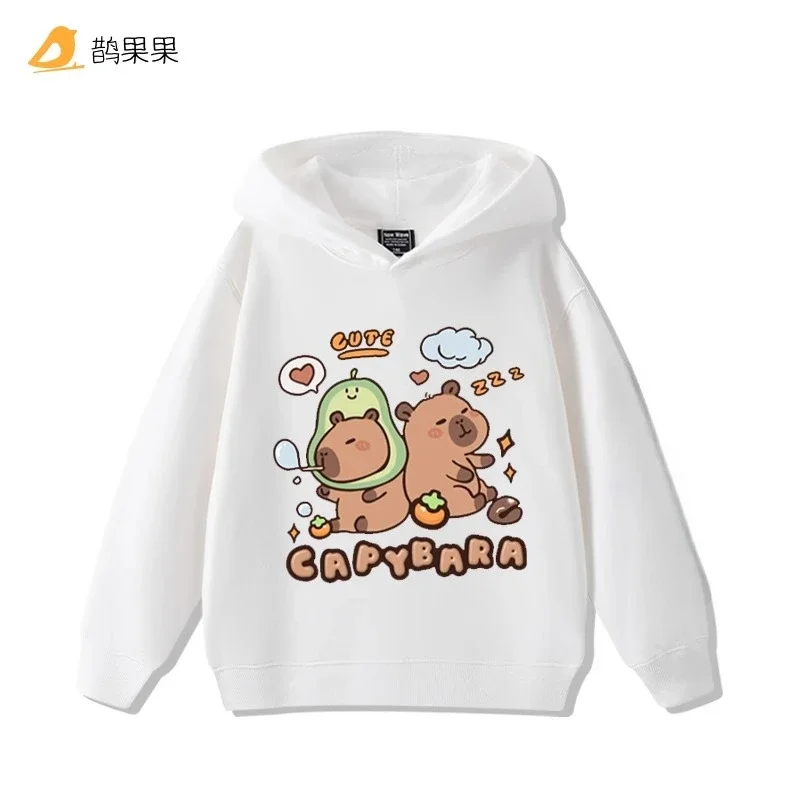 

Nerdy Capybara толстовка с капюшоном и креативным рисунком, детская осенне-зимняя модная толстовка с длинными рукавами для отдыха на открытом воздухе