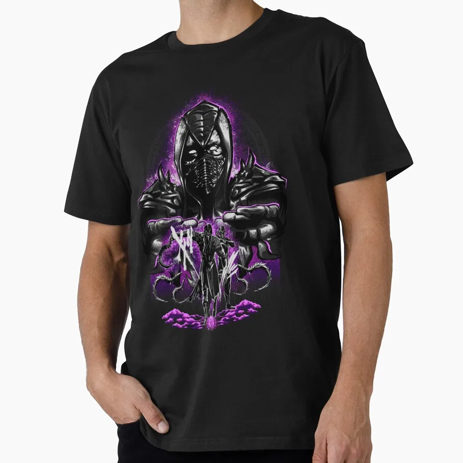 Noob-Saibot Bi-Han Fighter 90's Mortal Kombat Gift tee for gamer 100% cotton print Men's Short Sleeve Graphic T-Shirt S-6XL