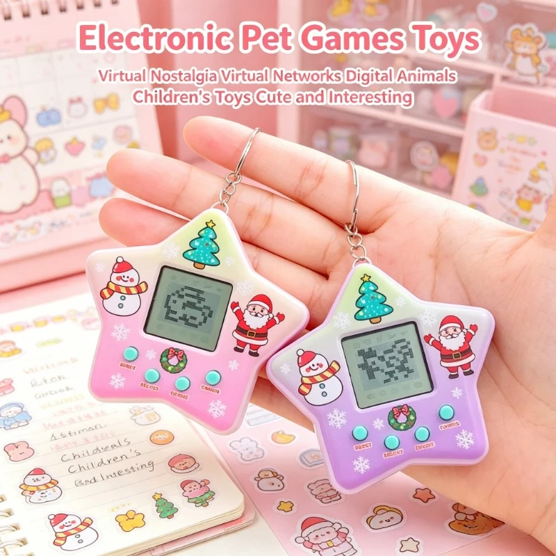 Mascota Digital Virtual, Juego Electrónico Retro, Dispositivo Portátil con Forma de Animal, Juguete Divertido y Adorable para Niños