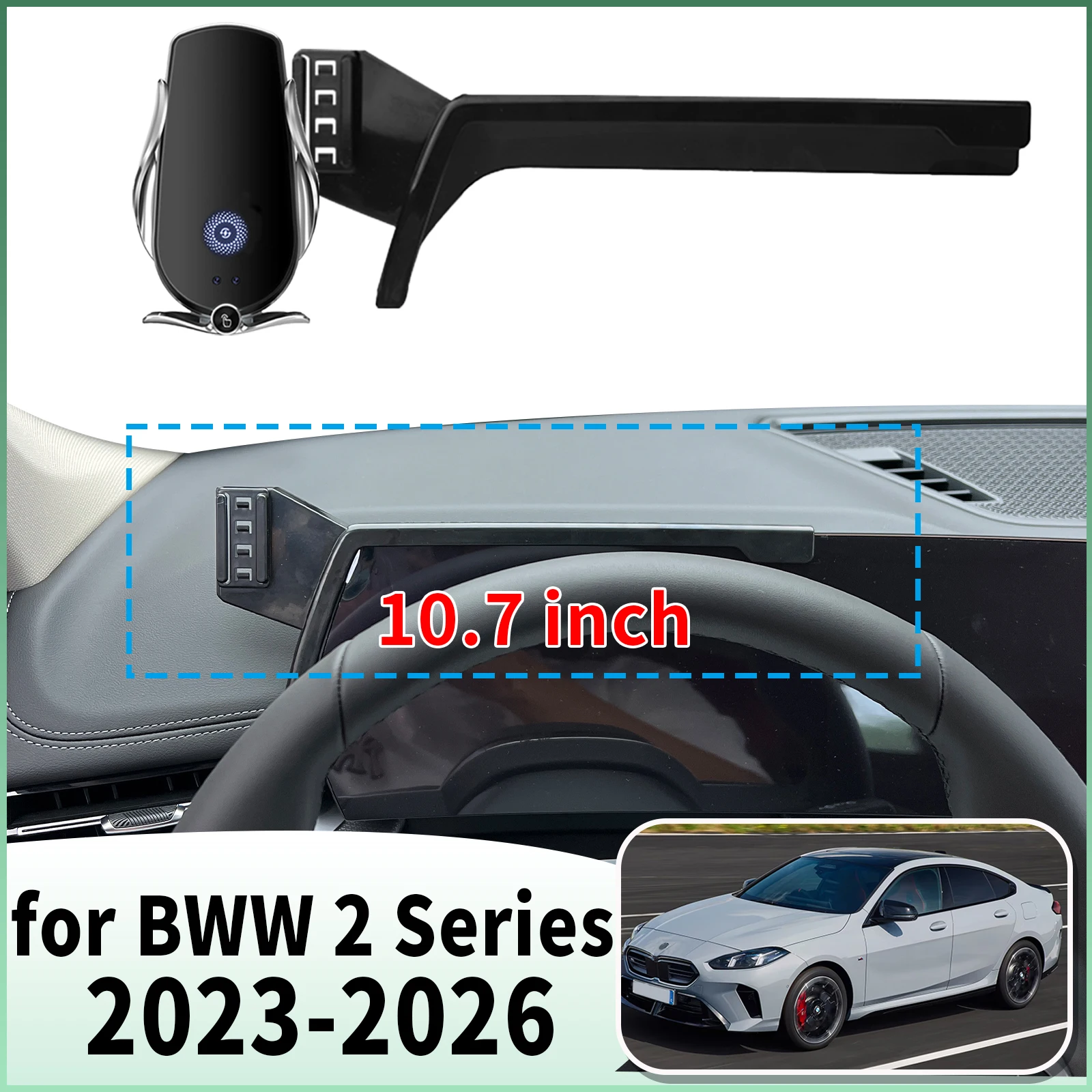 

for BWW 2 Series 2023-2026 2er 218i Active Tourer 120d Specific Dashboard Navigation Phone Holder Mount Design Car​​ accessoires