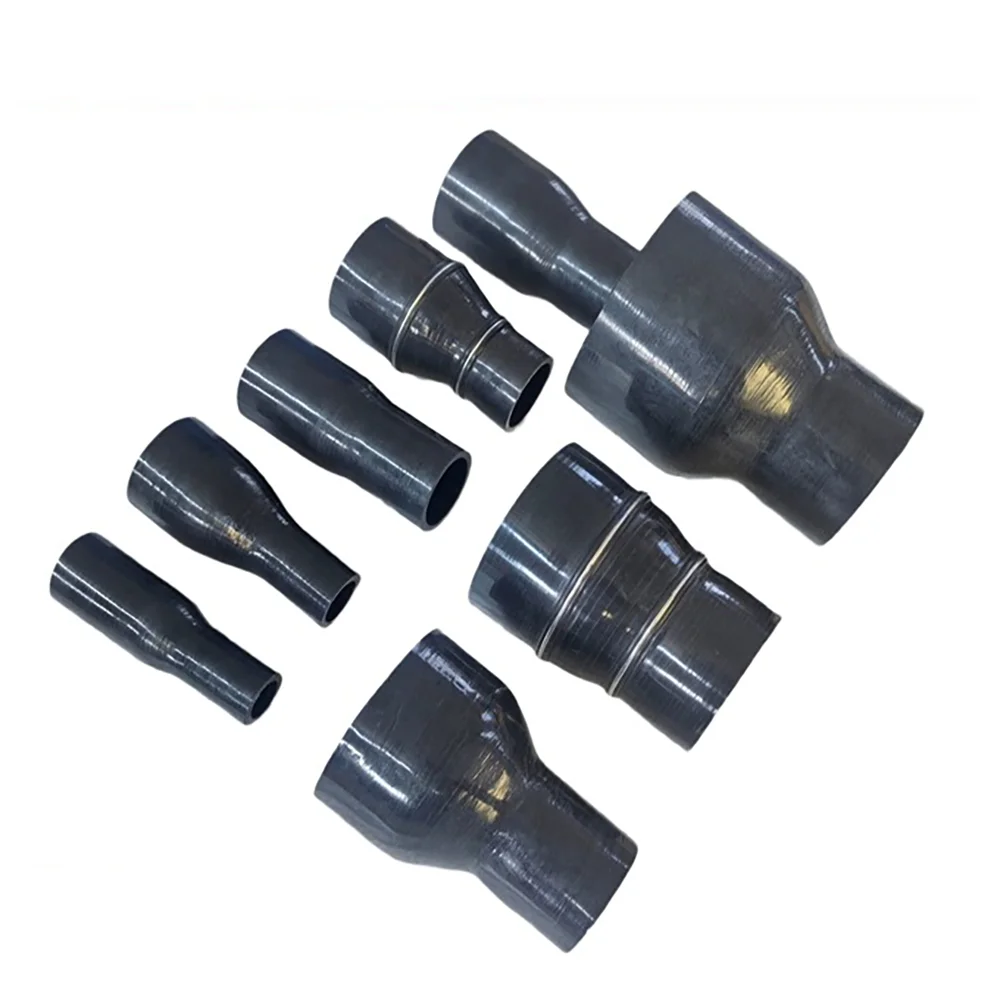 

Black ID16to25-130to180mm Straight Silicone Hose Air Hose Variable Diameter Silicone Protrusion Engine Intake Hose Modification