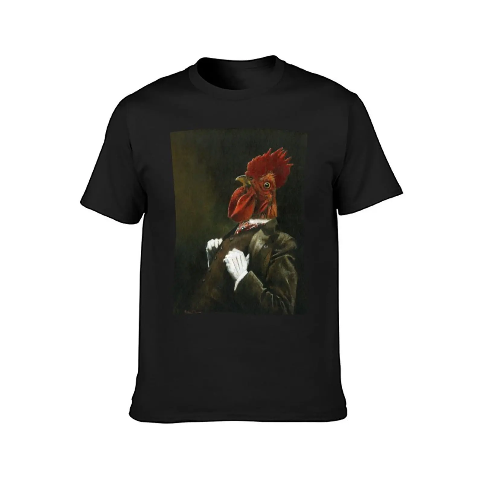 Victorian Cockerel T-Shirt plus sizes customizeds Short sleeve tee men