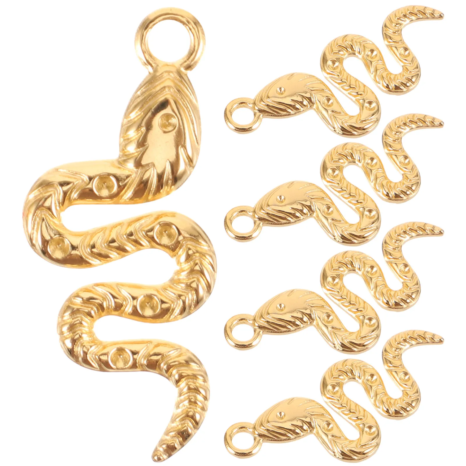 

5 шт. металлических подвесок в виде змей для изготовления украшений, легкие и простые в использовании, для ожерелий и поделок своими руками