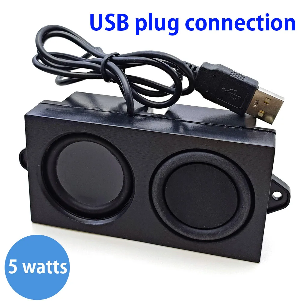 USB Plug Loudspeaker，Computer Case with Built-in Speaker 5-Watt Speaker Sound Card Motherboard 9-Pin Speaker Subwoofer