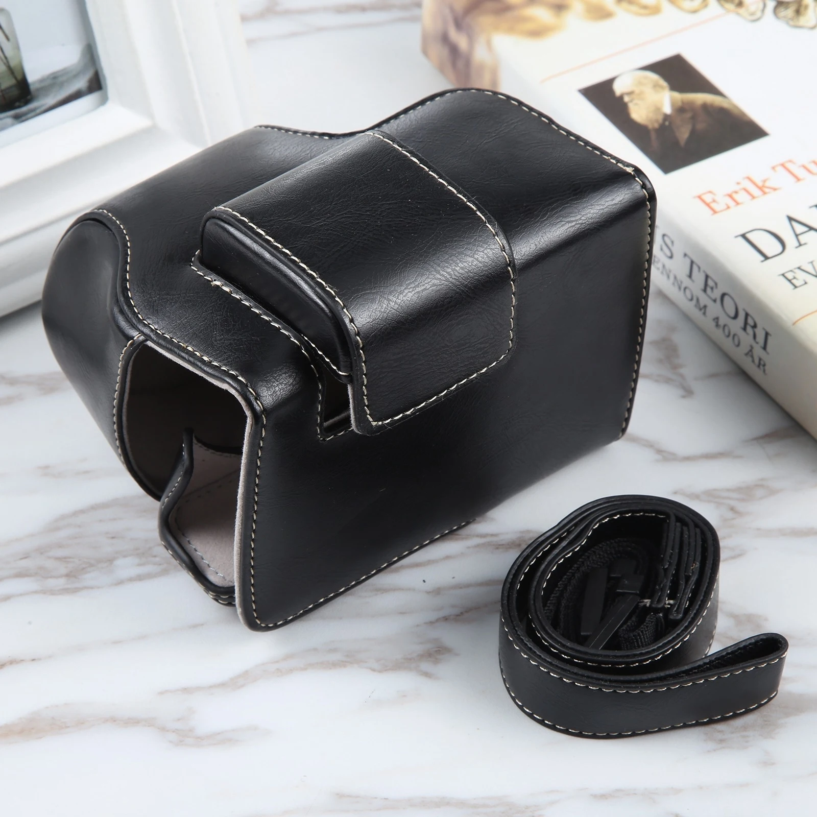 For Nikon Z50 / Z30 Camera Full Body Magnetic PU Leather Camera Case Bag with Strap