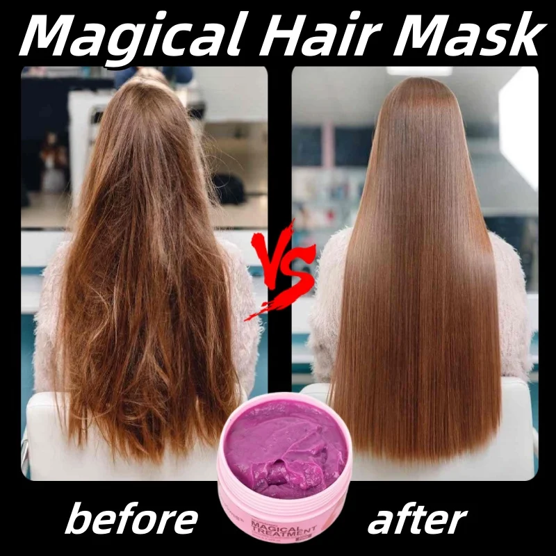 Magical Hair Mask 5 Seconds Repair Damaged Carry Hair Frizzy Soft Smooth Shiny Deep Moisturize Treat Care Essential Oil 60ml