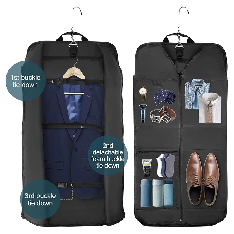 New Garment Bag for Travel Large Carry on Garment Bags with Strap for Men Women Waterproof Hanging Suit Luggage Bag for Business