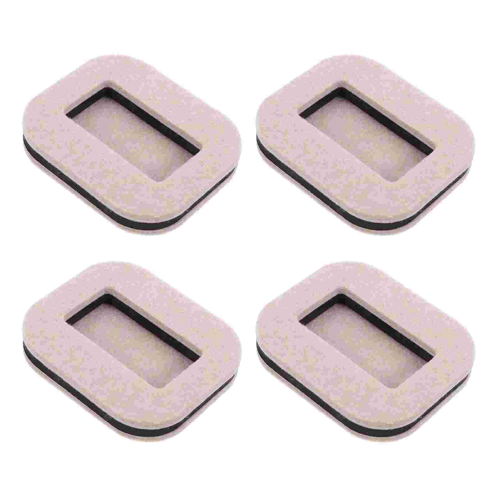 Borracha Rolo Pad Cadeira Pés Protector, Móveis Cup Caster, Coasters mesa, Rodas, Acessório de plástico, 4 pcs