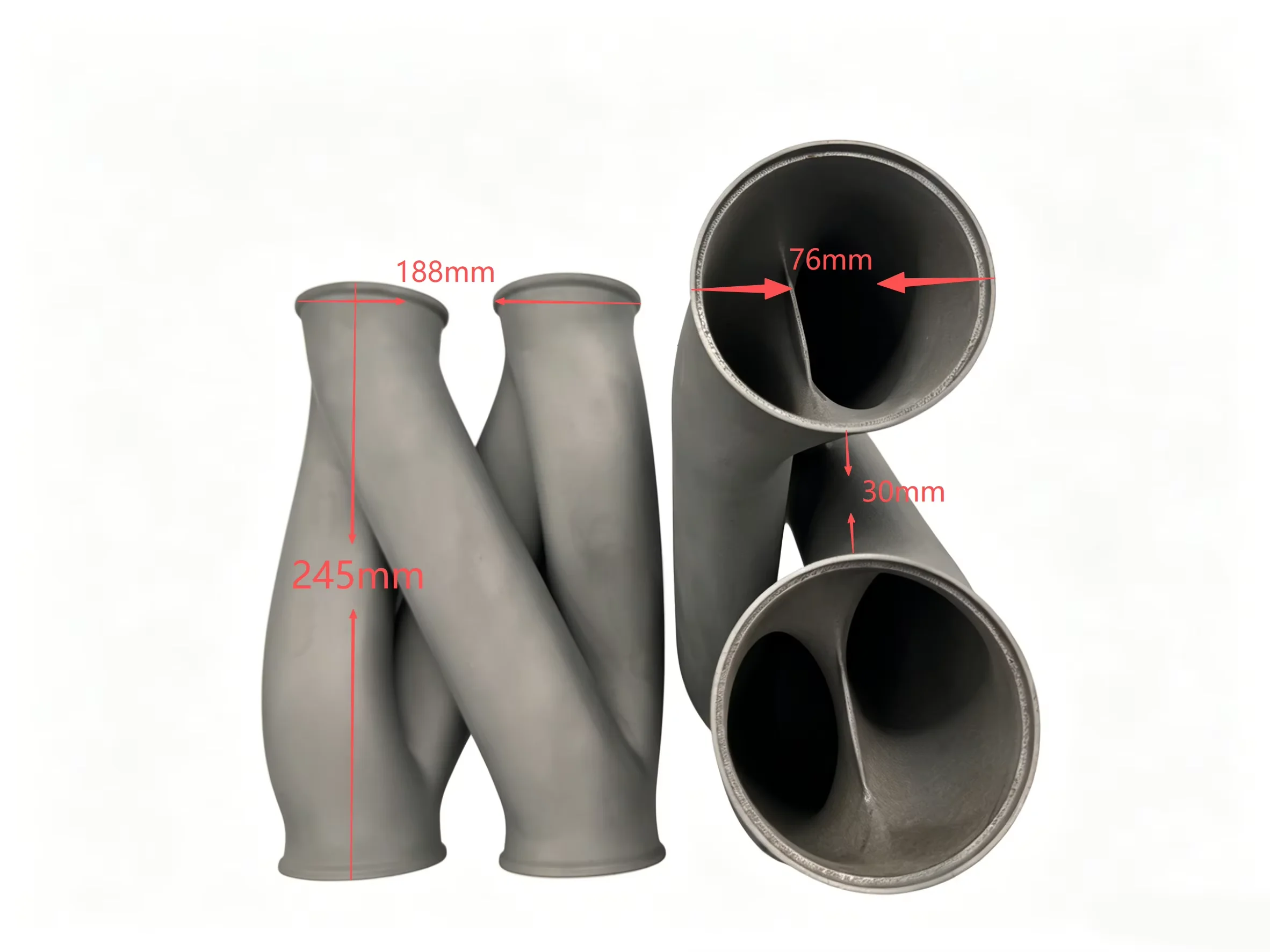 3D-Gedrucktes Universelles Z-Rohr Auspuff-Mittelrohr Auto-Zubehör Hochwertiger Edelstahl SS316 63mm 2,5 Zoll 70mm 2,75 Zoll 76mm 3 Zoll – Detail 5