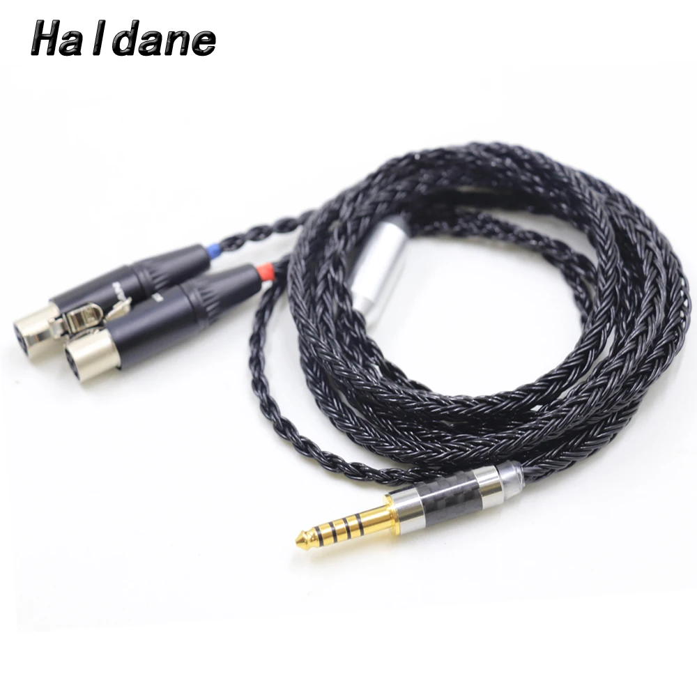 

Haldane Bright-Black High Quality 16 core Headphone Replace Upgrade Cable for Audeze LCD Series LCX-X LCD-XC LCD4/Z LCD2 LCD3