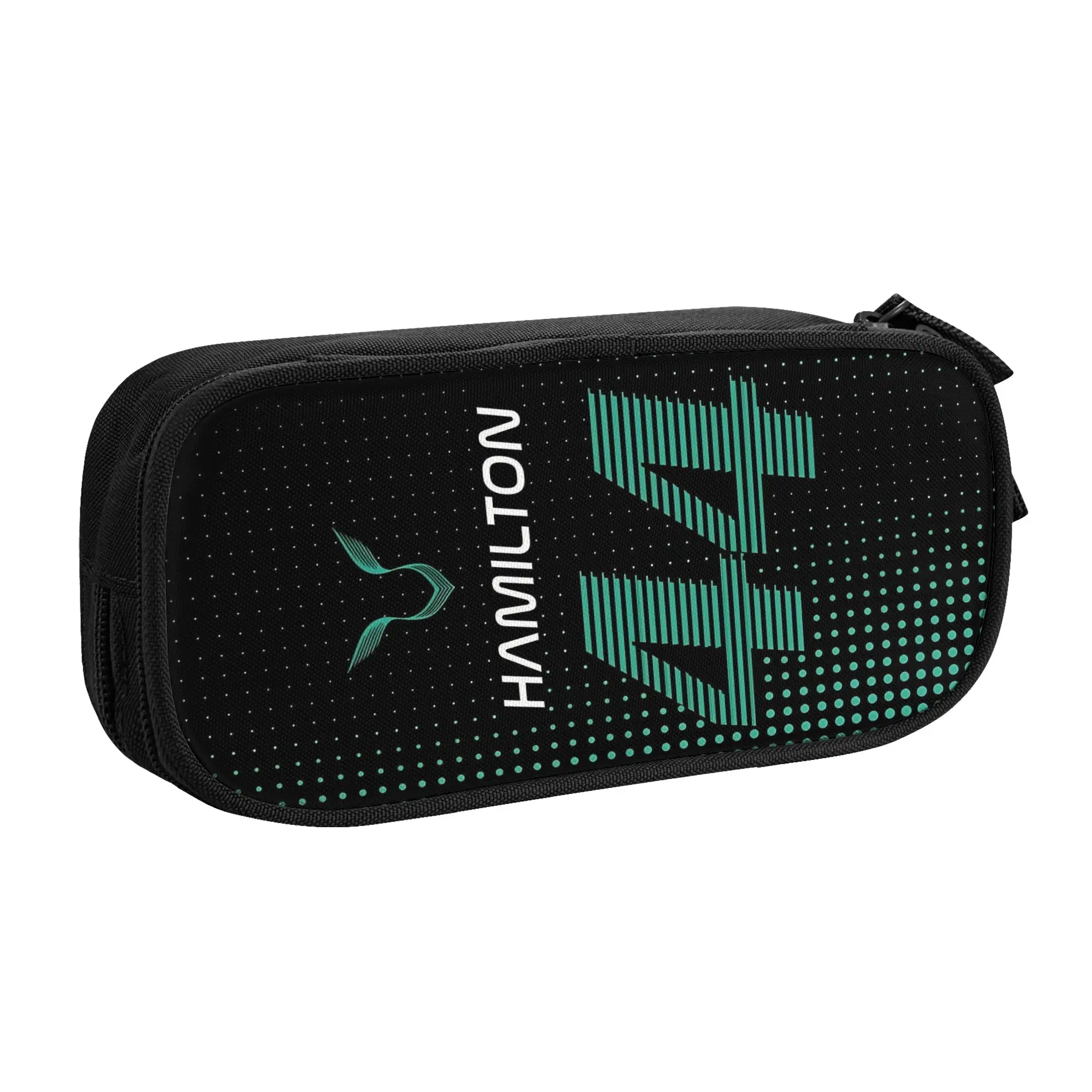 L-Lewiss 44 H-Hamiltons Pencil Case for Boys Girls Large Storage British Racing Pen Box Bag Stationery