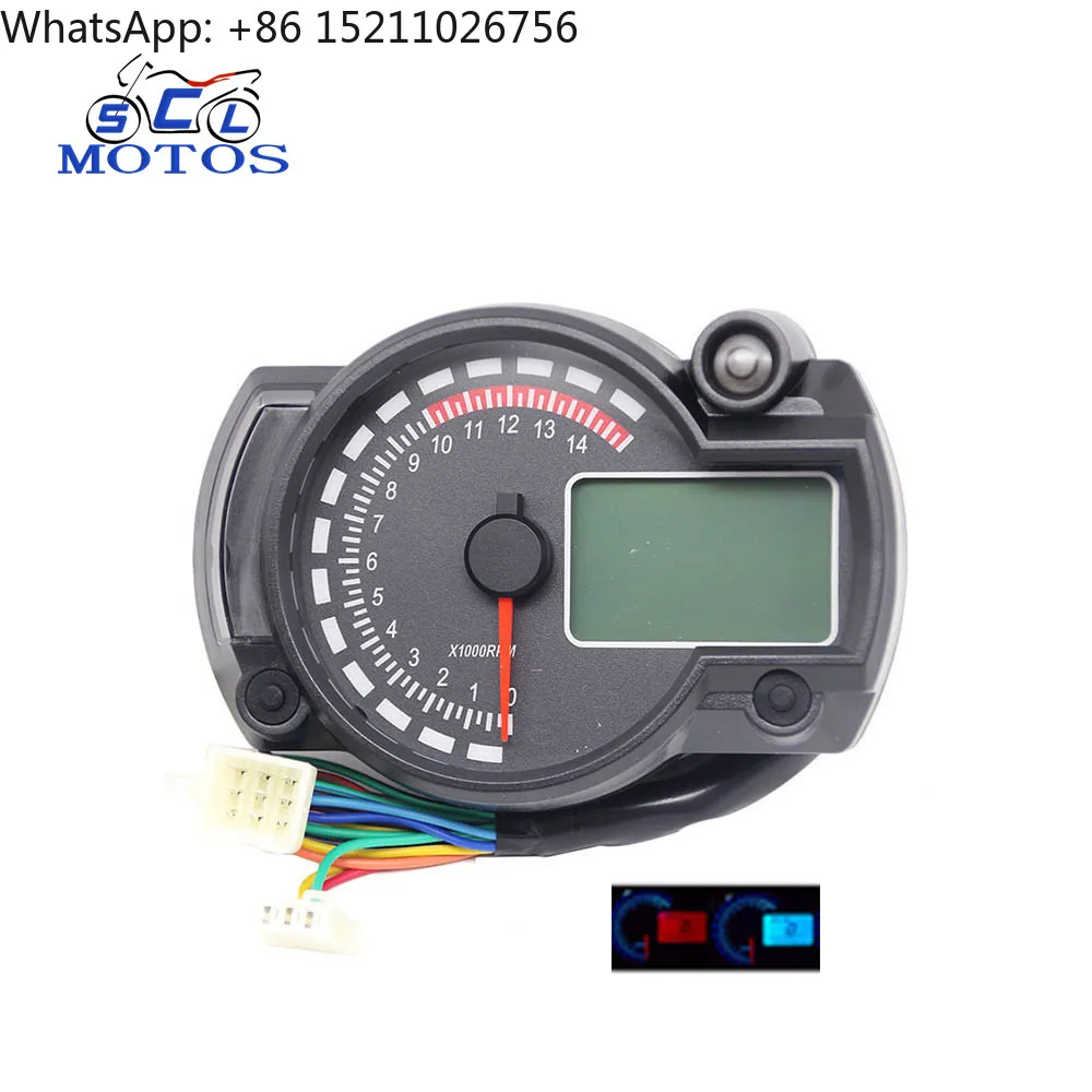 

Adjustable Motorcycle Digital Speedometer LCD Digital Odometer 299 MPH/KPH Universal for Motorcycle Easy Install