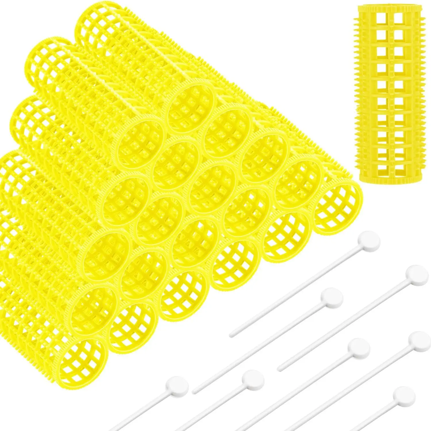 1 Box Brush Hair Rollers Mesh Hair Rollers Hair Curlers Roller with Roller Pins for Women Girls Hair Barber Hairdressing Tools