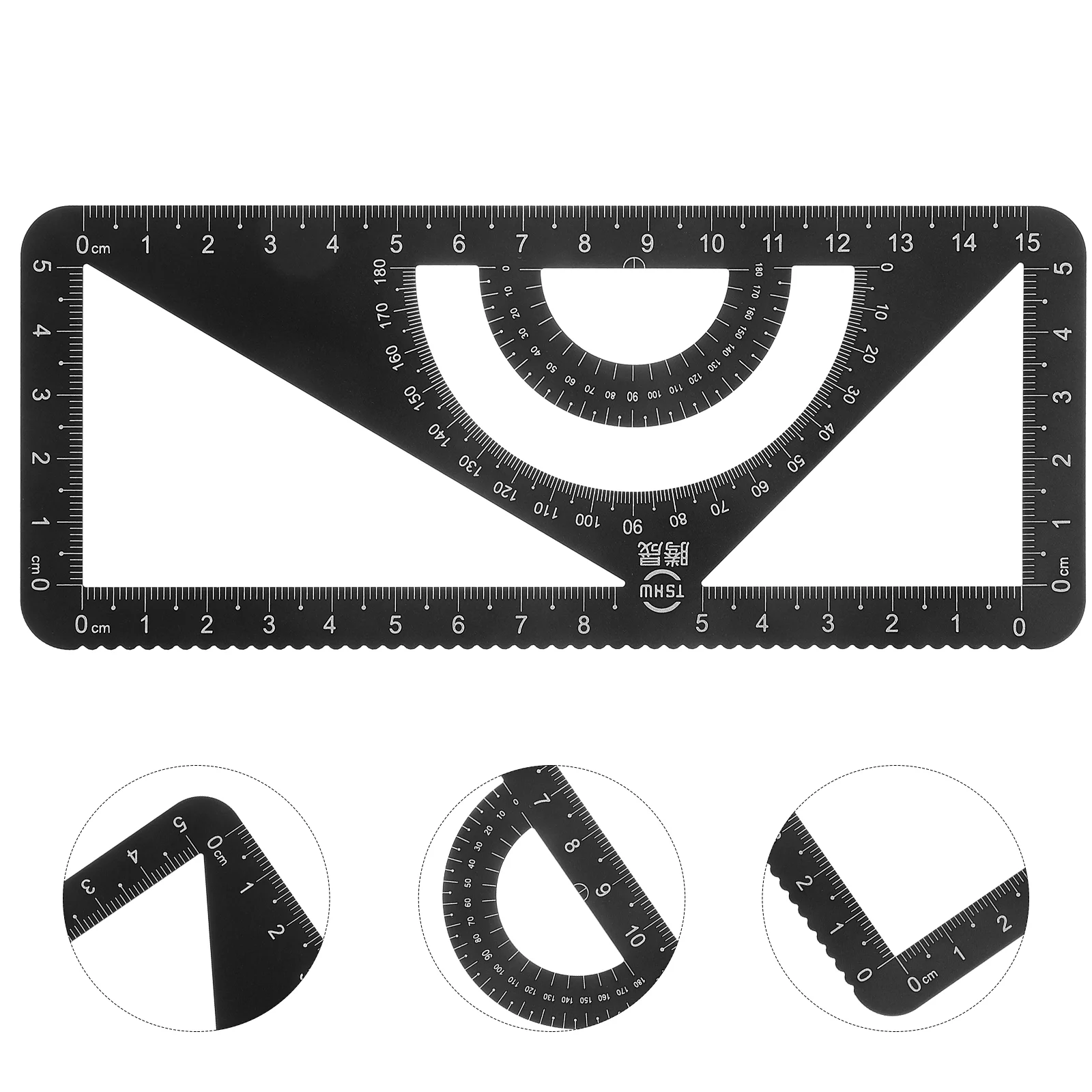 

Metal School Straight Ruler Triangular Protractor Ruler Square And Cartabon Technical Drawing Protractor Stationery Multipurpose