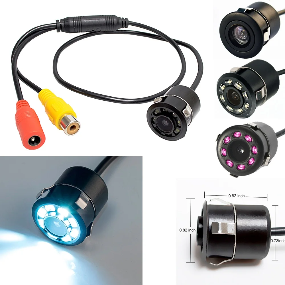 HIPPCRON Car Rear View Camera Infrared 140 Degree HD Night Vision IP69 Auto Parking Waterproof Monitor Video CCD Backup 8/12 LED