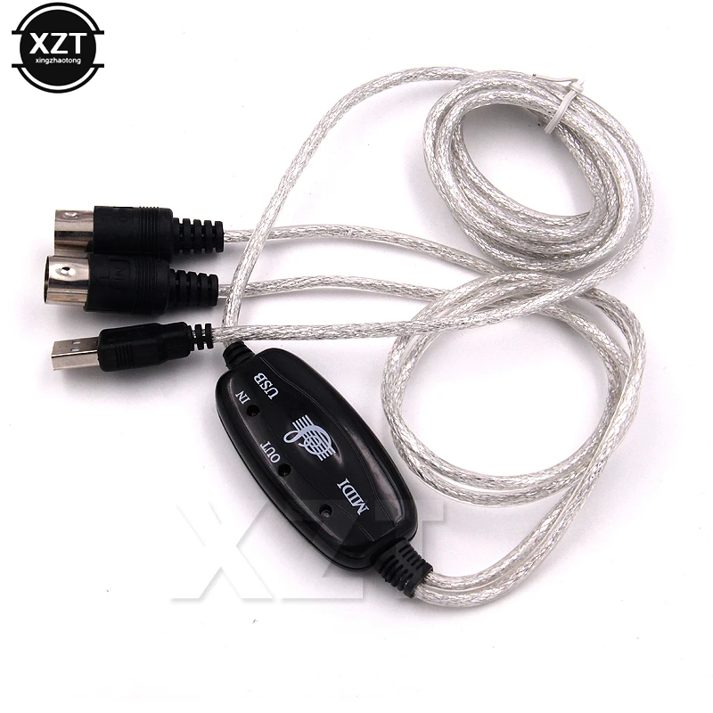 

NEW Audio Cable Keyboard to PC USB MIDI Cable Converter PC to Music Keyboard Cord USB IN-OUT MIDI Interface Adapter