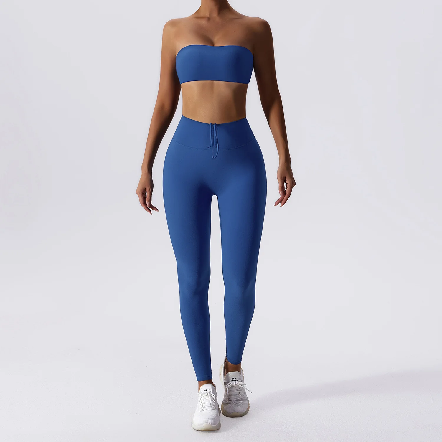 Conjunto de ioga de 2 peças para mulheres, leggings de cintura alta, sutiã esportivo, agasalho feminino, treino de ginástica, roupas push up