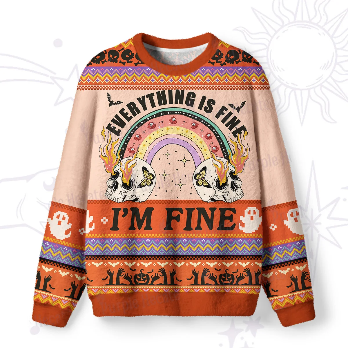 Y2K Women's Autumn and Winter Season Top, Home Casual Hoodie, Witch Print Loose Long Sleeved Hoodie S-XXXL Size