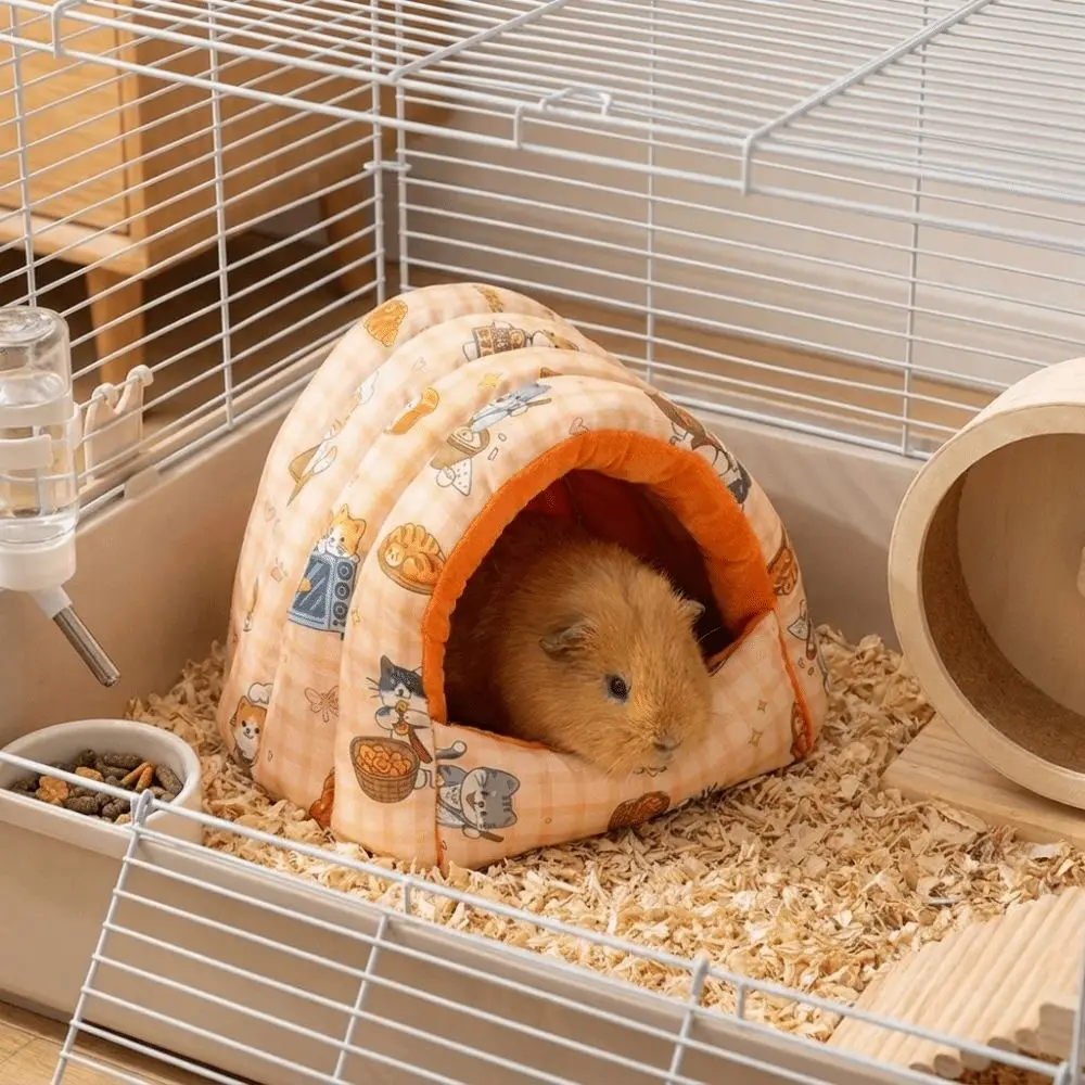 Thickened Winter Hamster Cotton Nest Semi Closed Soft Rabbit Sleeping Nest Windproof Bottomless Hamster Sleeping House