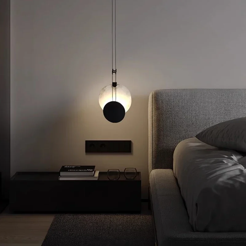 Modern Minimalist Pendant Light Suitable for Bedside Study Bedroom Chandelier Home Interior Hanging Lighting Design