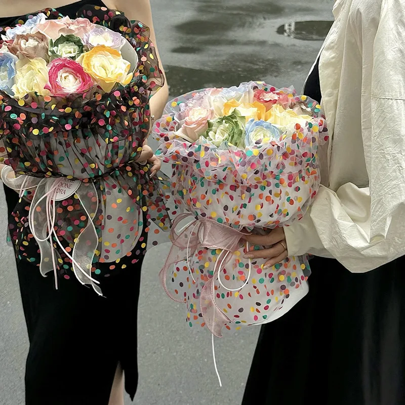 Dopamine Flower Bouquet Semi-Finished Product Flower  No DIY  Flowers Material Floral Shop Floral Art Supplies