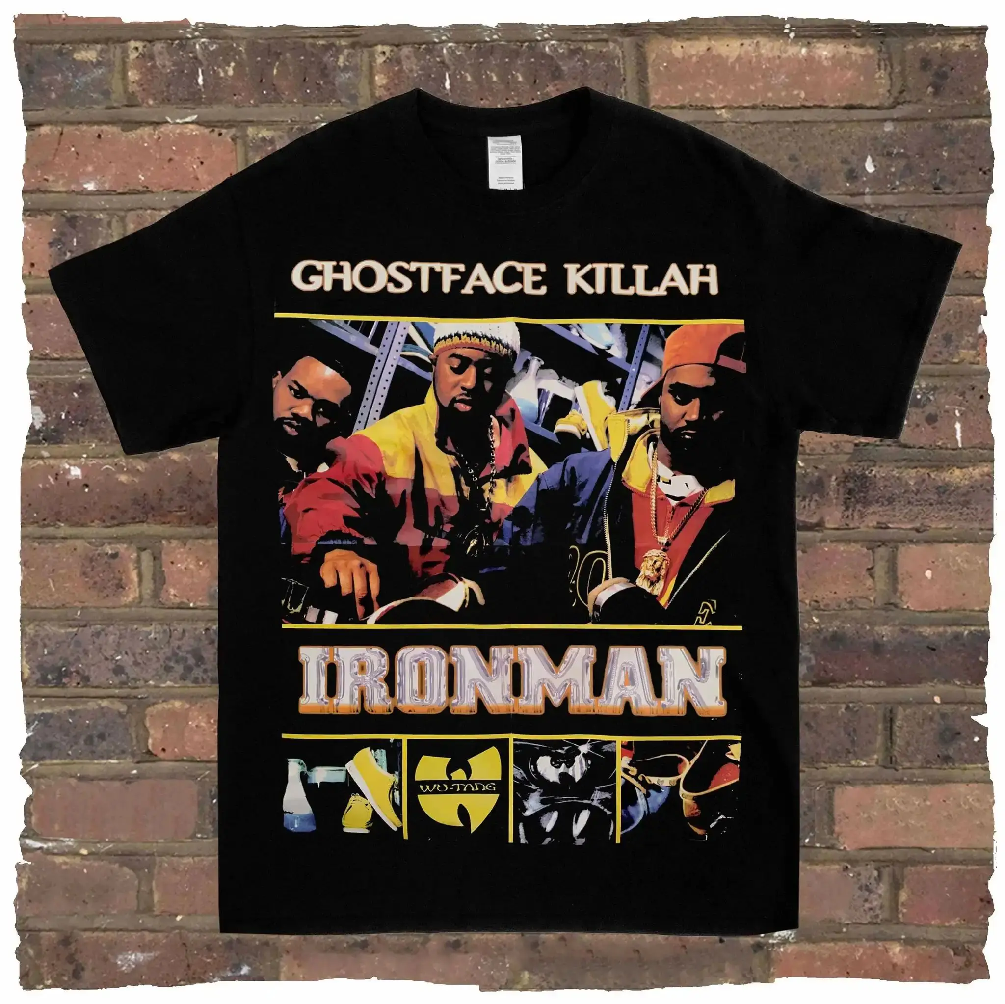 Wu Tang Men Women Oversized Casual Loose Short Sleeve Ghostface Killah Ironman T-shirt Streetwear Harajuku Female Male Clothing