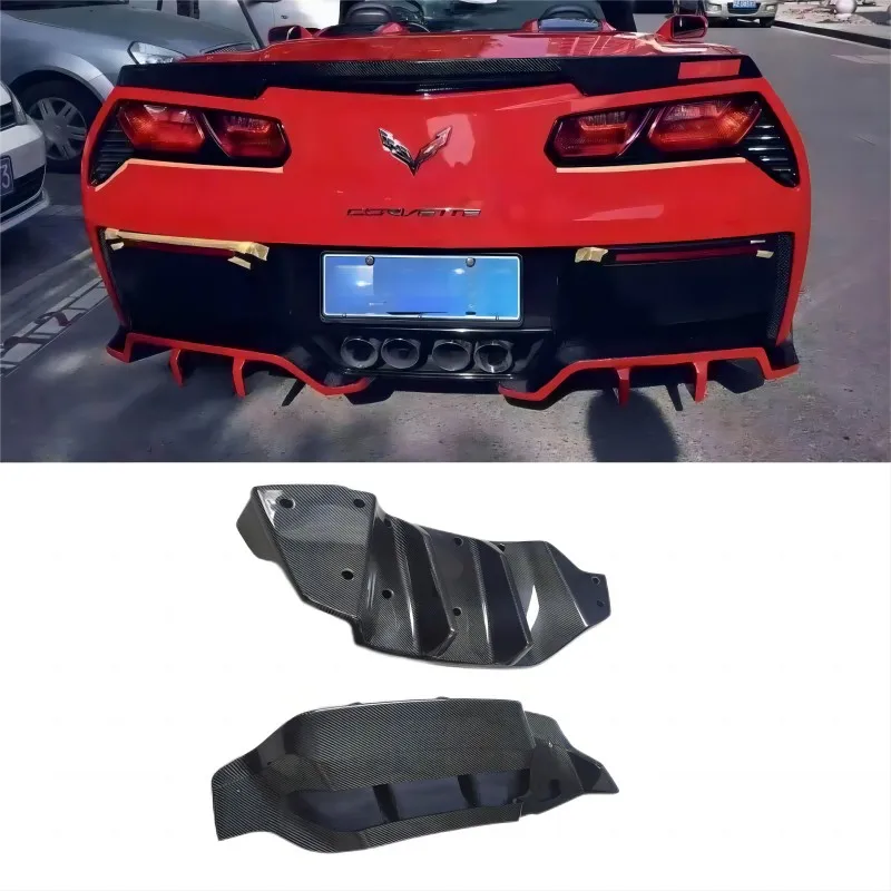 C7 Z06 Carbon Fiber FRP Rear Bumper Diffuser Lip Splitter Car Accessories Fit For Corvette C7 Z06 Rear Diffuser Kerist Style