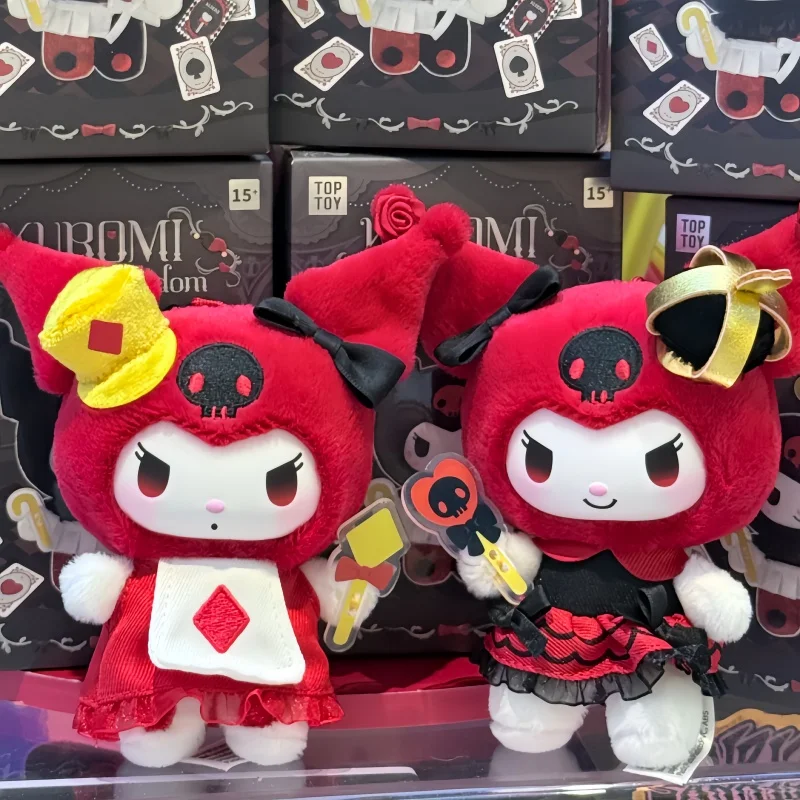 

New Kuromi Blind Box Poker Kingdom Series Cute Plush Doll Keychain Desktop Ornament Kawaii Birthday Kids Gift For Anime Lovers