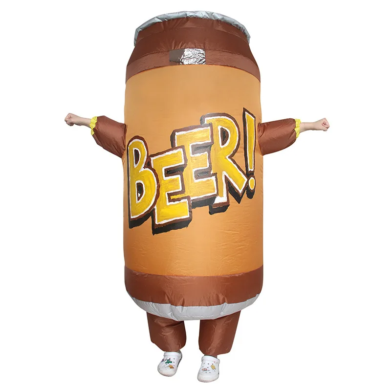 

Food Role Beer Cosplay Beer Festival Party Performance Costume for Adult Man halloween inflate yellow beer