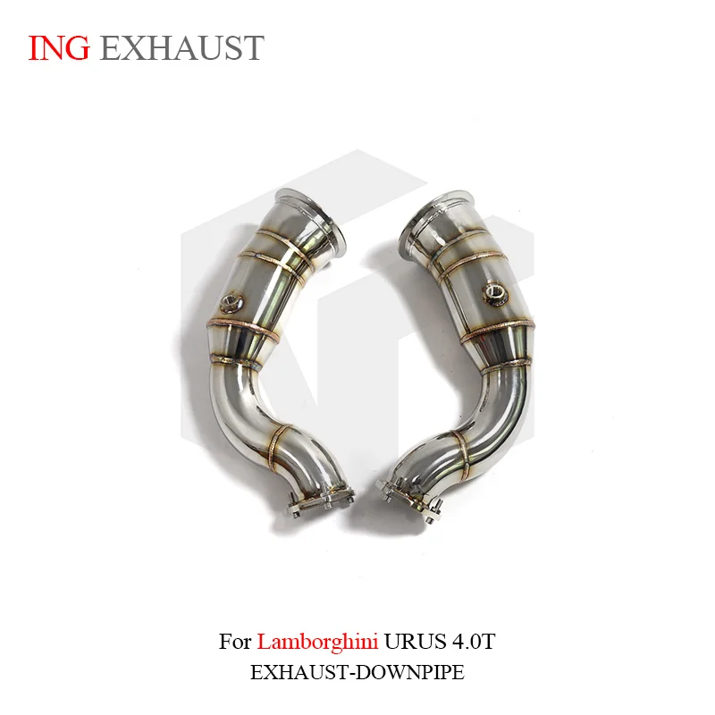 ING Exhaust Ss304 Downpipe Header for Lamborghini URUS 4.0T V8 Without Cat Heat Shield Vehicle Converter Performance System