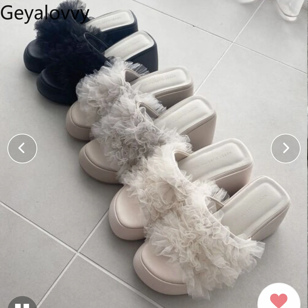 

Японские милые простые сетчатые плиссированные тапочки с рюшами на толстой подошве для девочек, новые летние универсальные тапочки для женщин