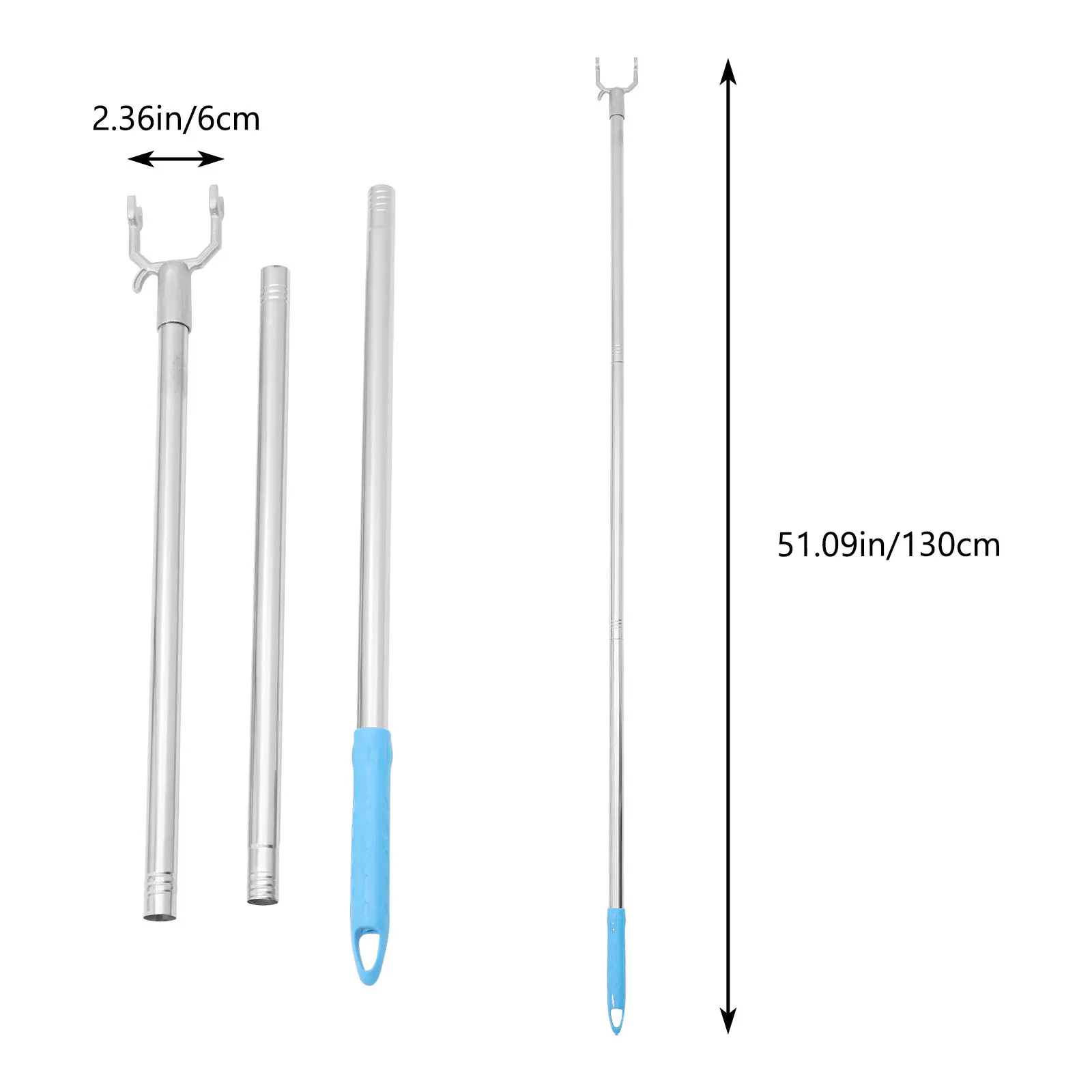 Long Reach Clothes Pole for Wardrobe, Balcony & Closet – Adjustable Drying Rod for Home Laundry
